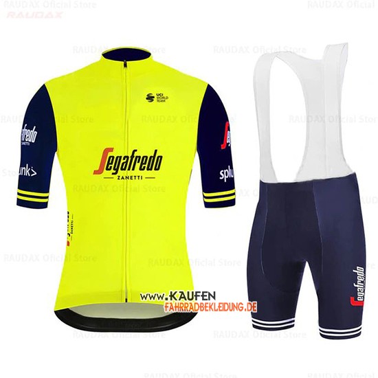 Segafredo Zanetti Kurzarmtrikot 2020 und Kurze Tragerhose Gelb Azul